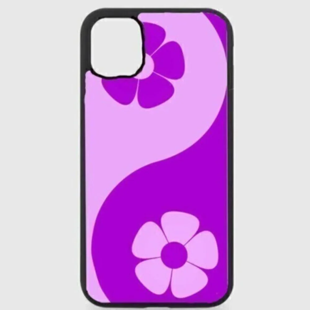 PURPLE Flower Yin Yang Phone Case